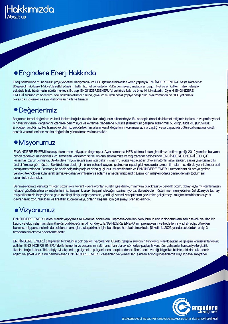 ENGİNDERE ENERJİ